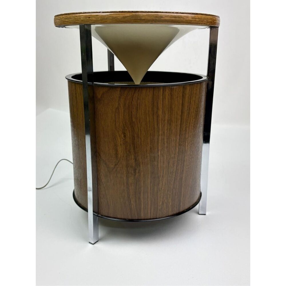 Vintage Zenith Circle of Sound Speaker Omnidirectional MCM Wood Grain Tested - 1